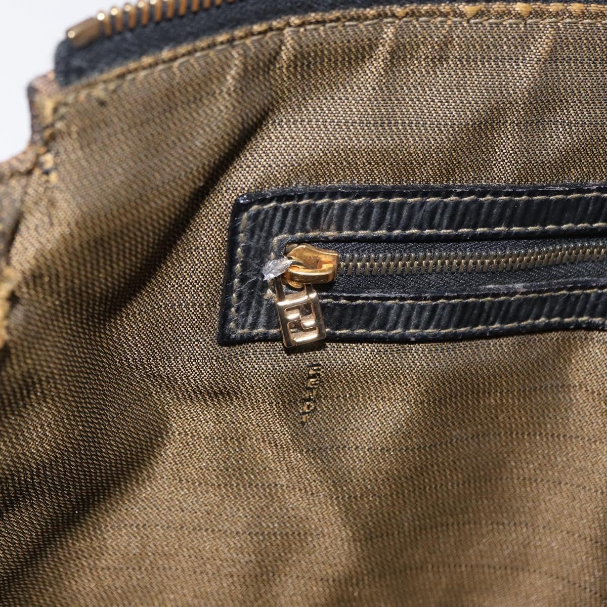 Fendi Zucca Tote bag Canvas, BLACK, CANVAS, Tote bag