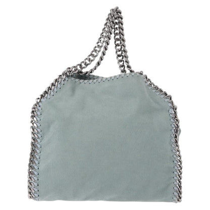 Stella McCartney Falabella Fold Over Bag Shaggy Deer, BLUE, SUEDE, Shoulder bag