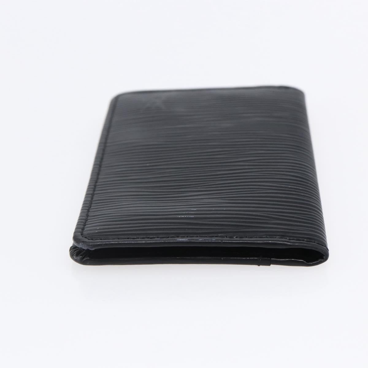 Louis Vuitton pocket organizer Leather, BLACK, LEATHER, Card Holders