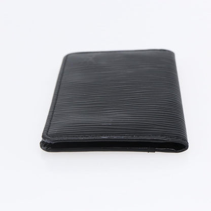 Louis Vuitton pocket organizer Leather, BLACK, LEATHER, Card Holders