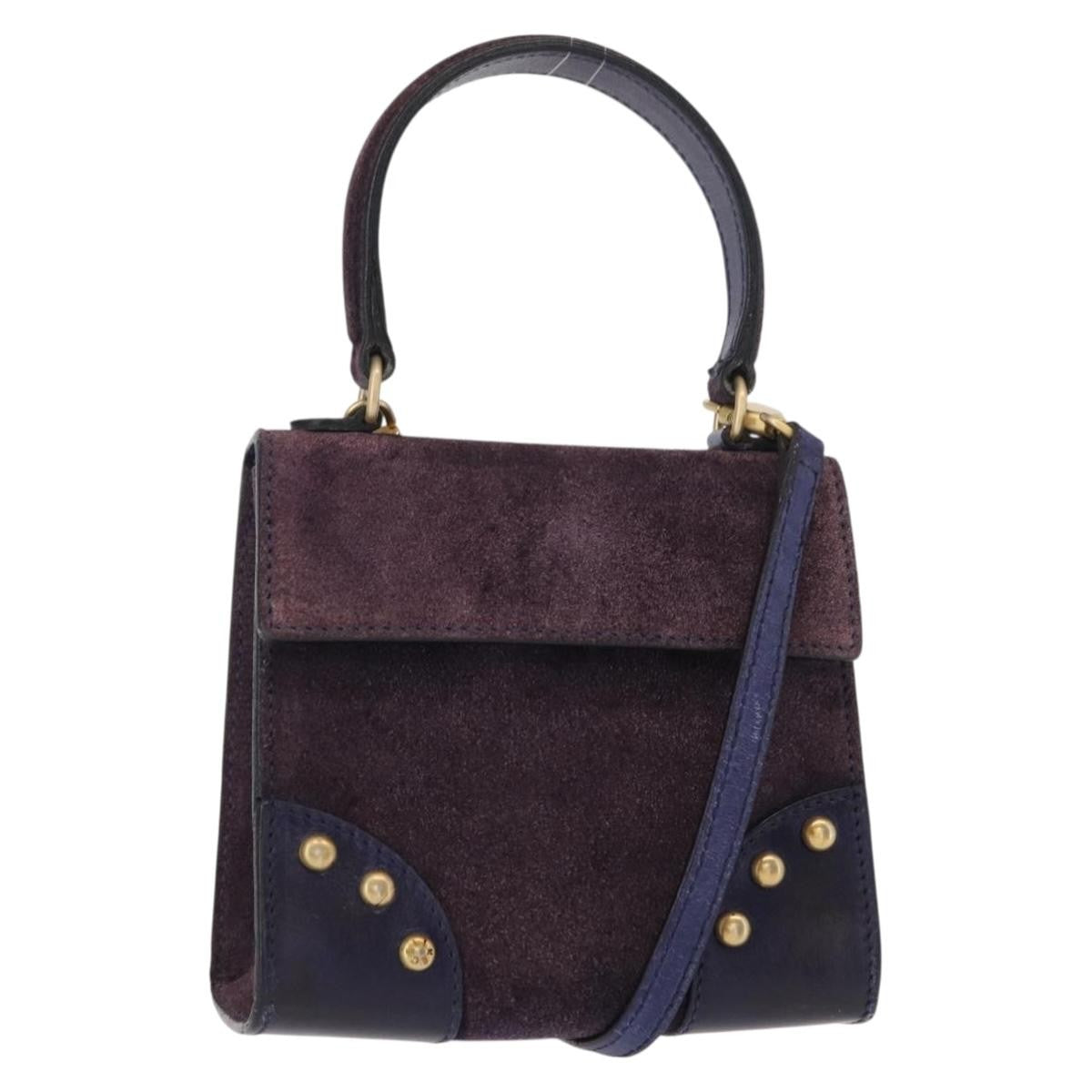 Celine Handbag Suede, PURPLE, SUEDE, Handbag