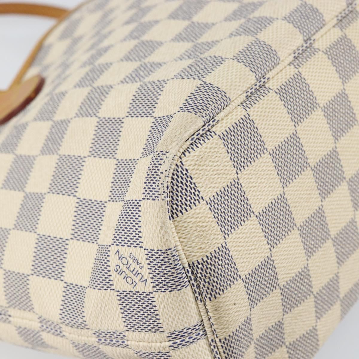 Louis Vuitton Neverfull Tote Damier azur, BEIGE, CANVAS, Tote bag