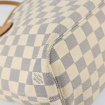 Louis Vuitton Neverfull Tote Damier azur, BEIGE, CANVAS, Tote bag