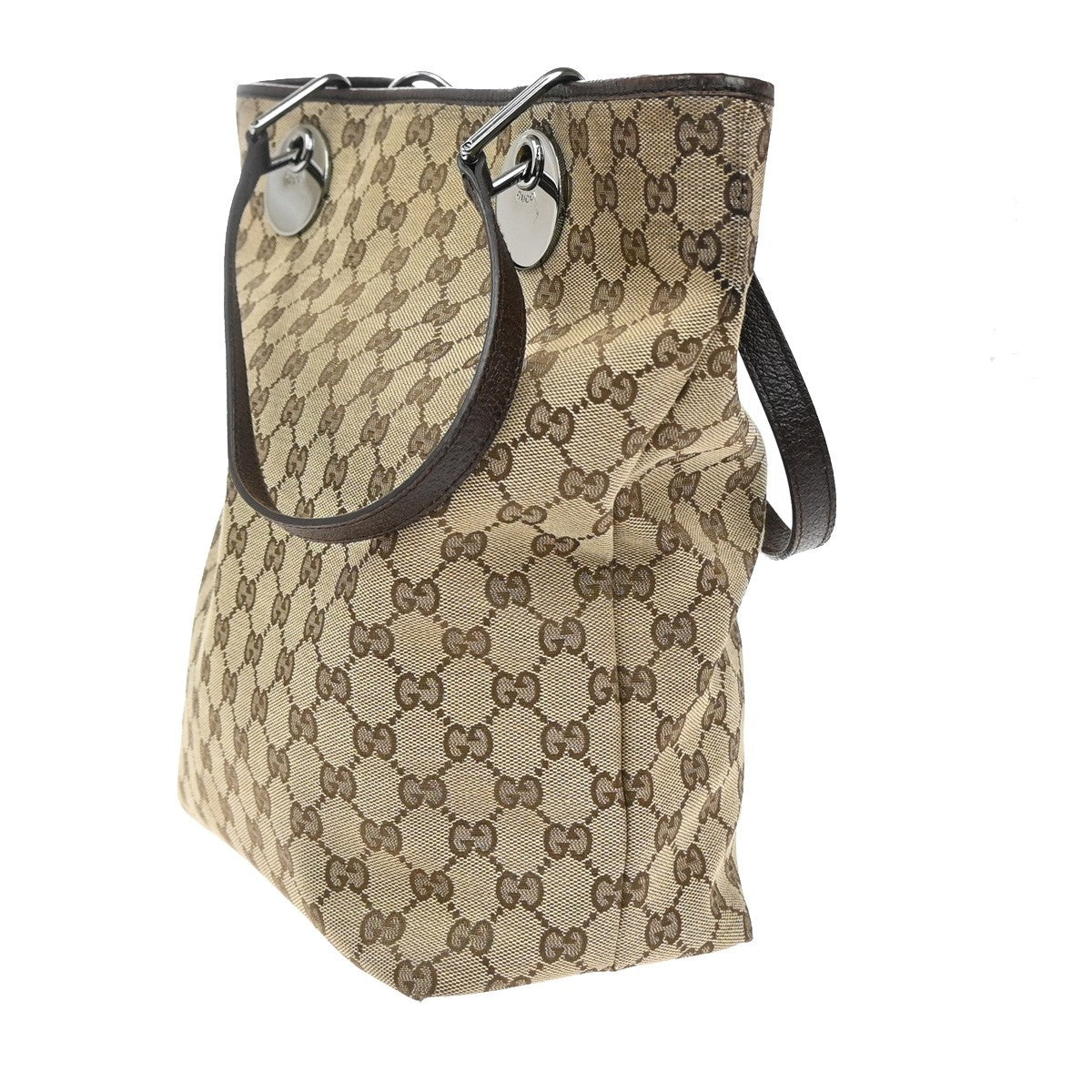 Gucci Eclipse Tote GG Canvas, BROWN, CANVAS, Shoulder bag