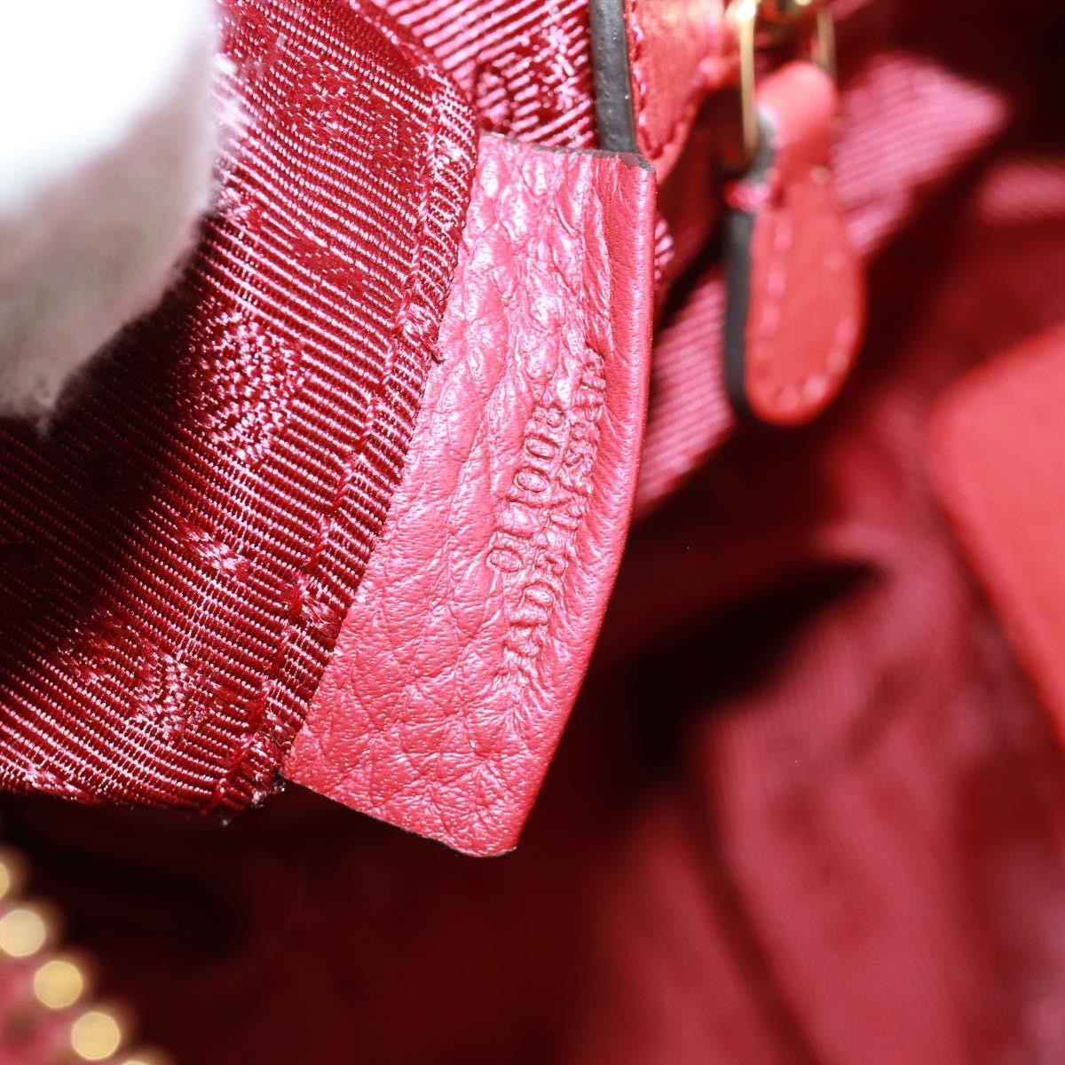 Loewe Anagram handbag Leather, RED, LEATHER, Handbag