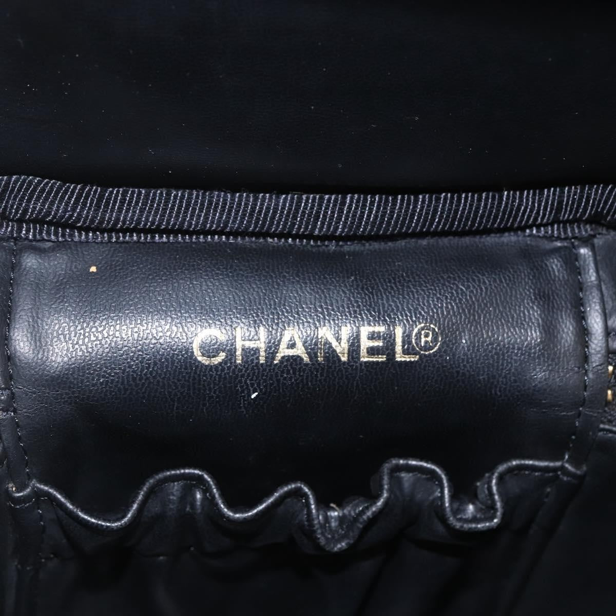 Chanel Vintage Timeless Cosmetic Case Caviar, BLACK, LEATHER, Clutche & pouche