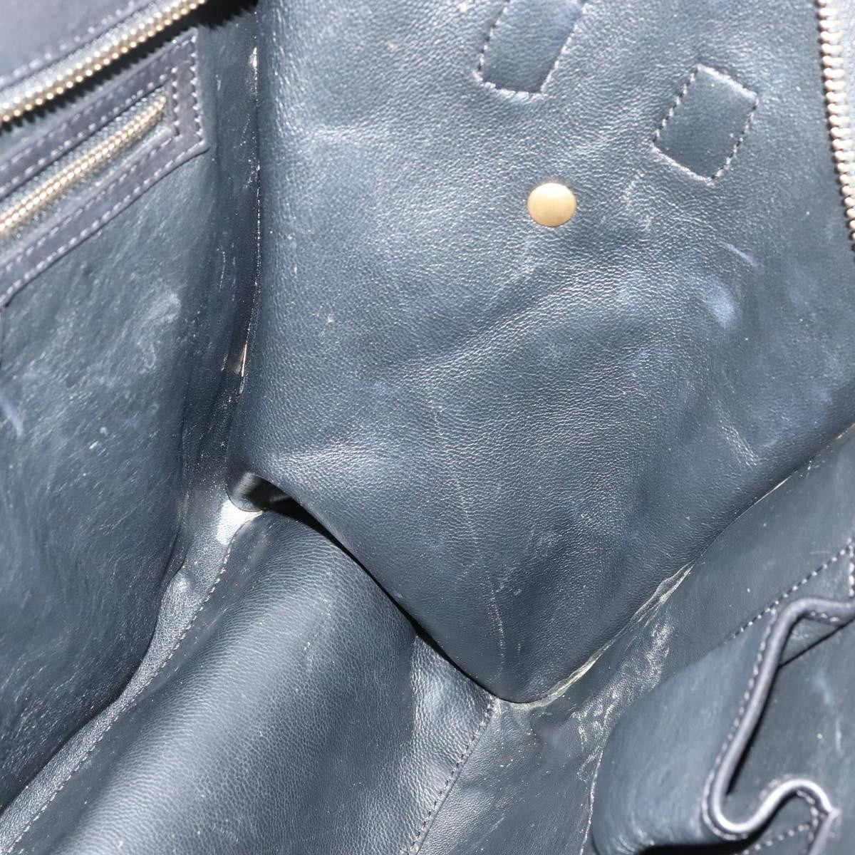 Celine Bicolor Luggage Bag Nubuck, GREEN, LEATHER, Handbag