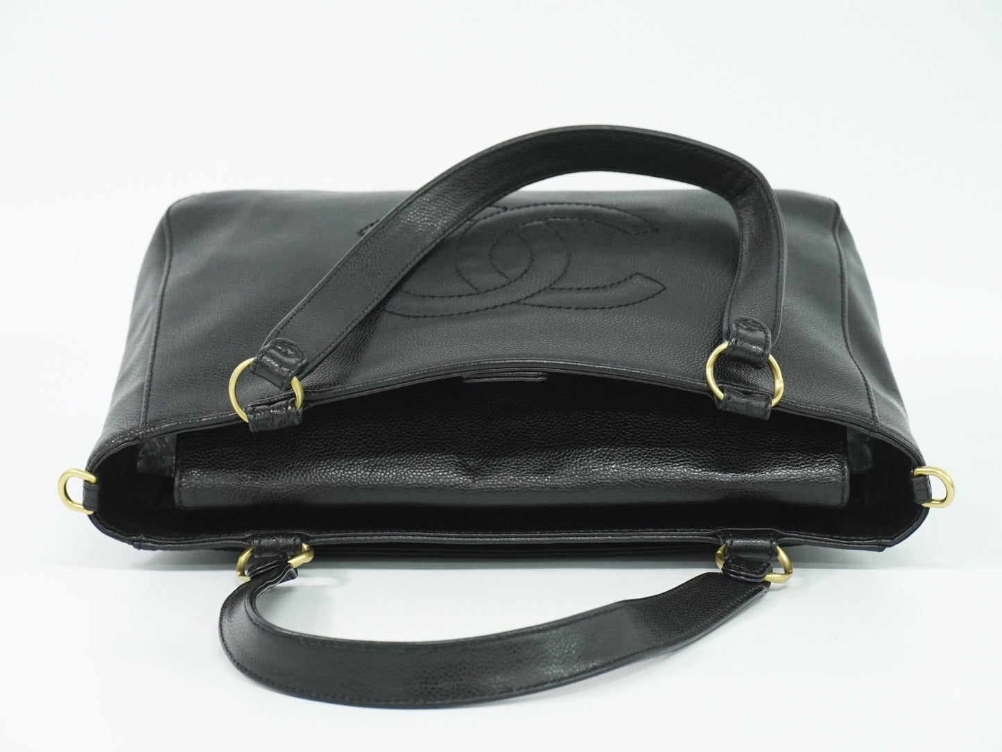 Chanel Vintage Timeless Convertible Tote Caviar, BLACK, LEATHER, Tote bag