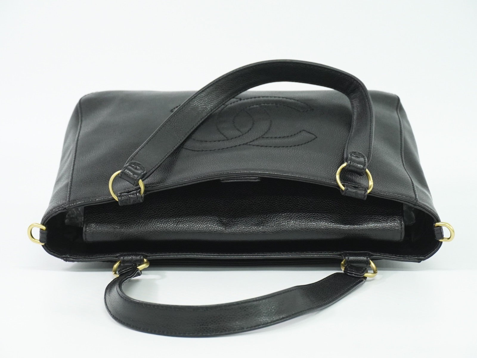 Chanel Vintage Timeless Convertible Tote Caviar, BLACK, LEATHER, Tote bag