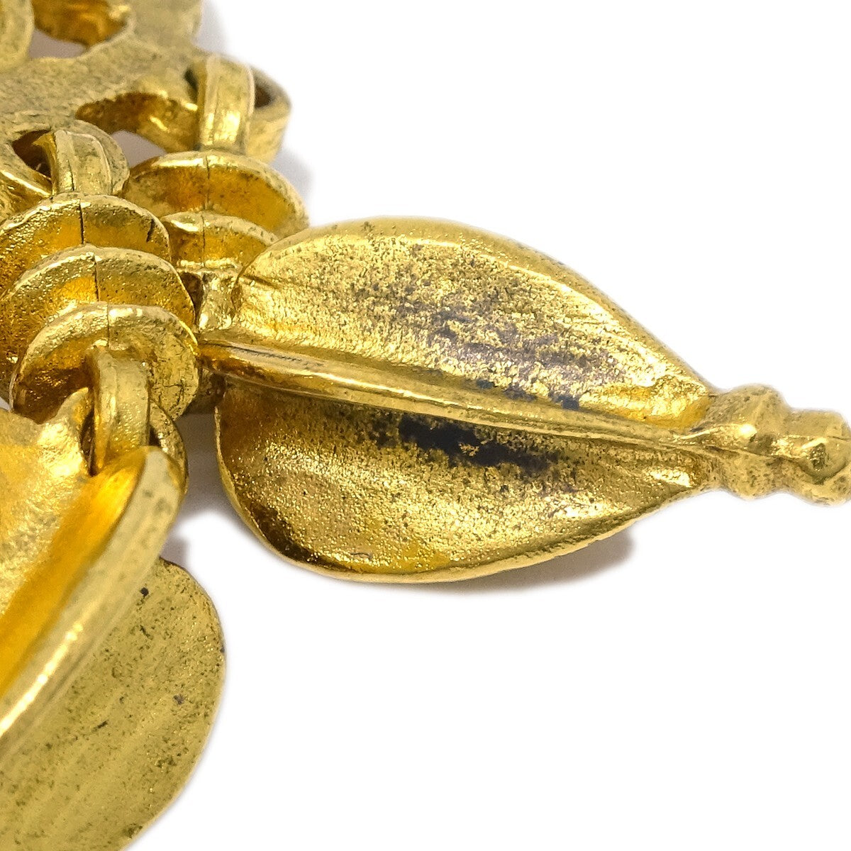 Chanel Vintage CC Round Drop Clip-On Earrings Metal, GOLD, GOLD_PLATED, Earrings