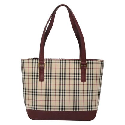 Burberry Nova Check Tote Canvas and Leather, BEIGE, CANVAS, Tote bag