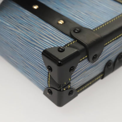 Louis Vuitton Petite Malle Handbag Epi Leather, BLUE, LEATHER, Handbag