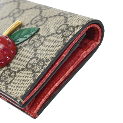 Gucci GG pattern wallet GG Supreme, BEIGE, CANVAS, Wallets