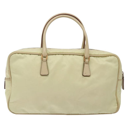 Prada Vintage Zip Handbag Tessuto, BEIGE, NYLON, Handbag
