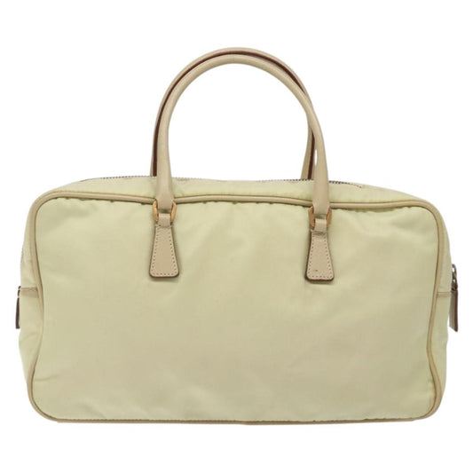 Prada Vintage Zip Handbag Tessuto, BEIGE, NYLON, Handbag