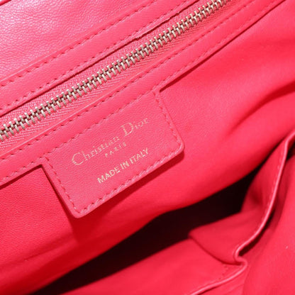 Christian Dior Delices Tote Cannage Quilt Leather, RED, LEATHER, Tote bag