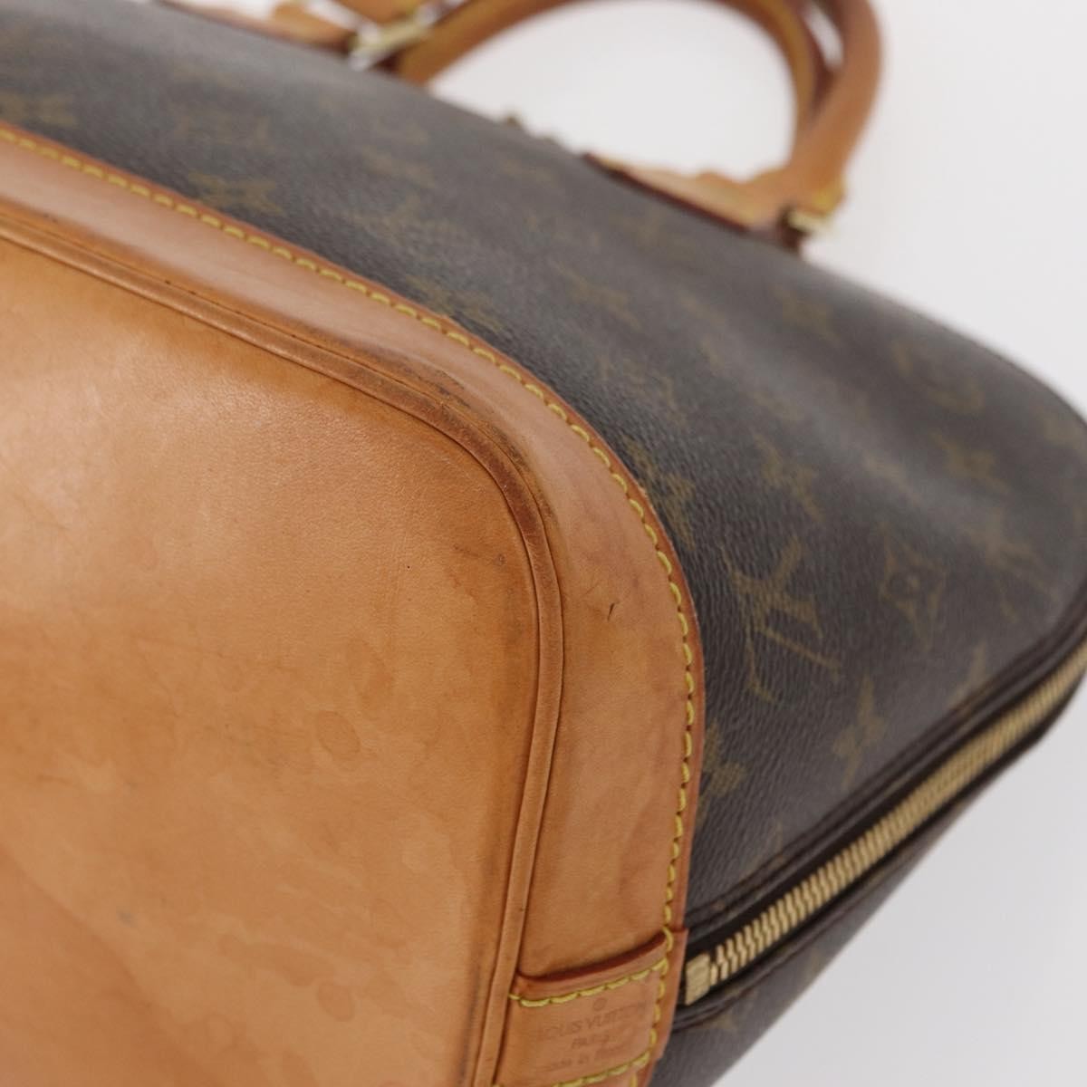 Louis Vuitton Vintage Alma Handbag Monogram Canvas, BROWN, CANVAS, Handbag