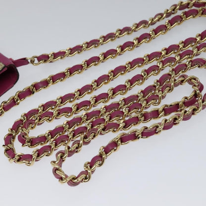 Chanel Chain Cigarette Case Pony Hair and Leather, PINK, LEATHER, Clutche & pouche