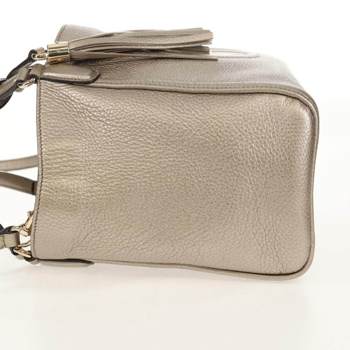 Gucci Soho Convertible Hobo Leather, GOLD, LEATHER, Handbag