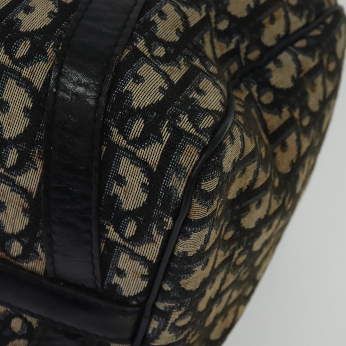 Christian Dior Vintage Trotter Boston Bag Diorissimo Canvas, NAVY, CANVAS, Handbag