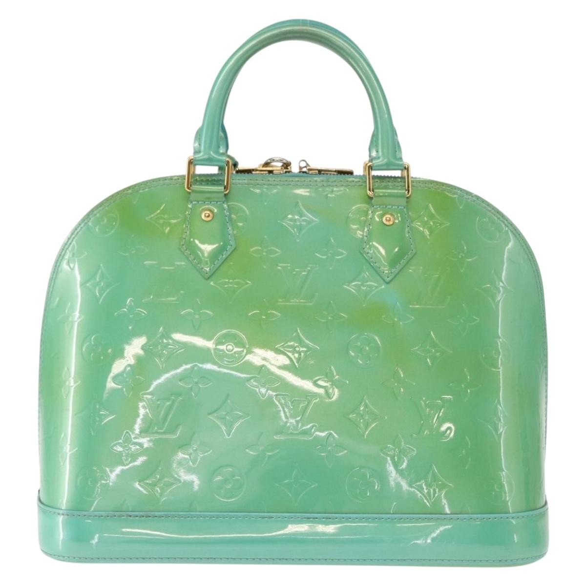 Louis Vuitton Alma Handbag Patent Leather, BLUE, PATENT_LEATHER, Handbag