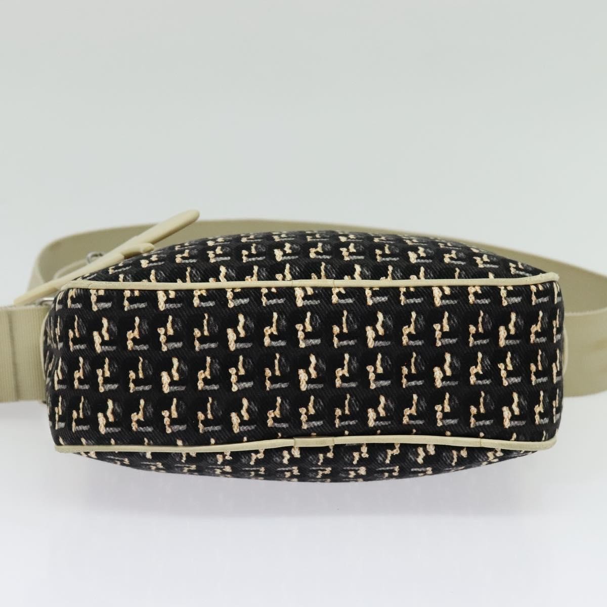 Chanel Vintage Clover Camera Bag Printed Canvas, BLACK, CANVAS, Shoulder bag