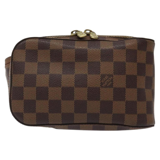 Louis Vuitton Geronimos Waist Bag Damier, BROWN, CANVAS, Clutche & pouche