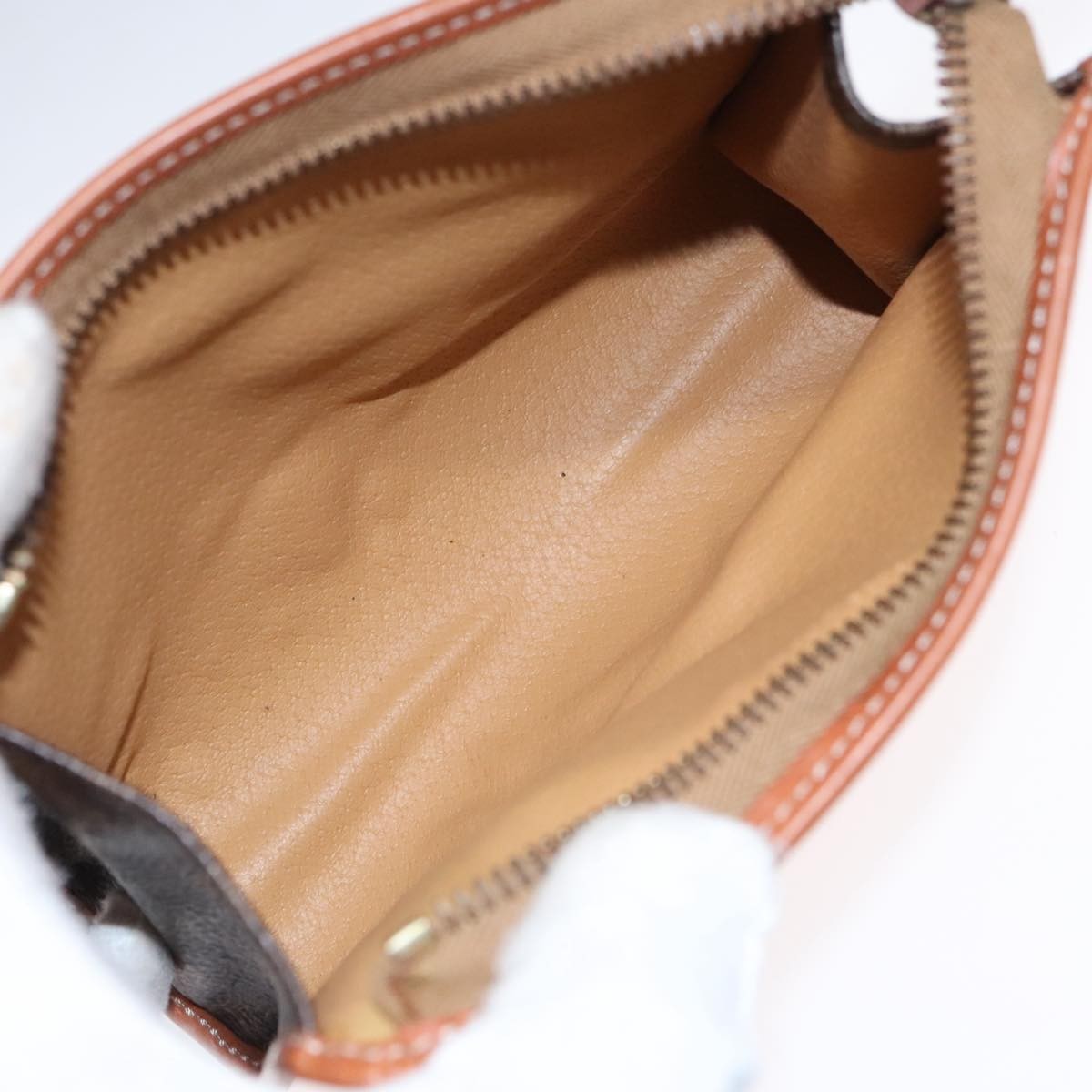 Celine Macadam Pochette Clutch, BROWN, PVC, Clutche & pouche