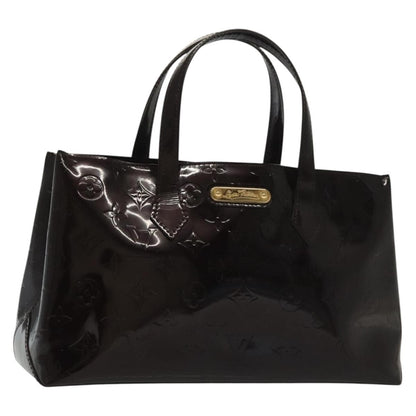 Louis Vuitton Wilshire Handbag Monogram Vernis, PURPLE, PATENT_LEATHER, Handbag