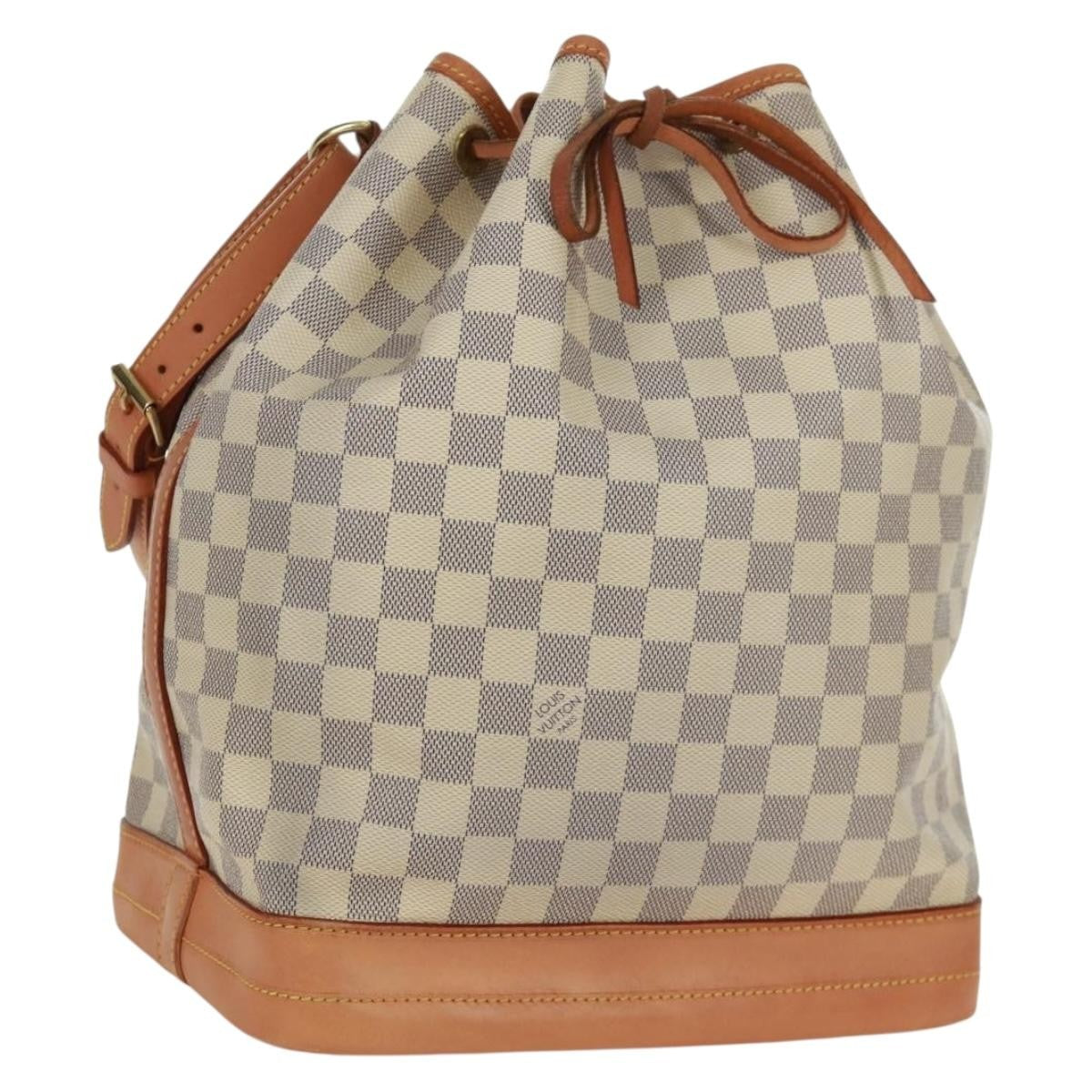 Louis Vuitton Noe Handbag Damier, Beige, Canvas, Shoulder Bag