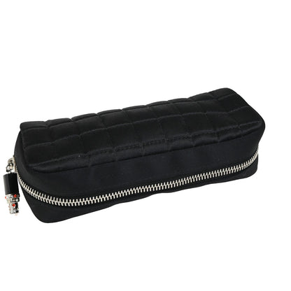 Chanel Chocolate Bar Clutch Nylon, BLACK, NYLON, Clutche & pouche