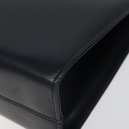 Salvatore Ferragamo Vintage Gancini Chain Shoulder Bag Leather, NAVY, LEATHER, Shoulder bag