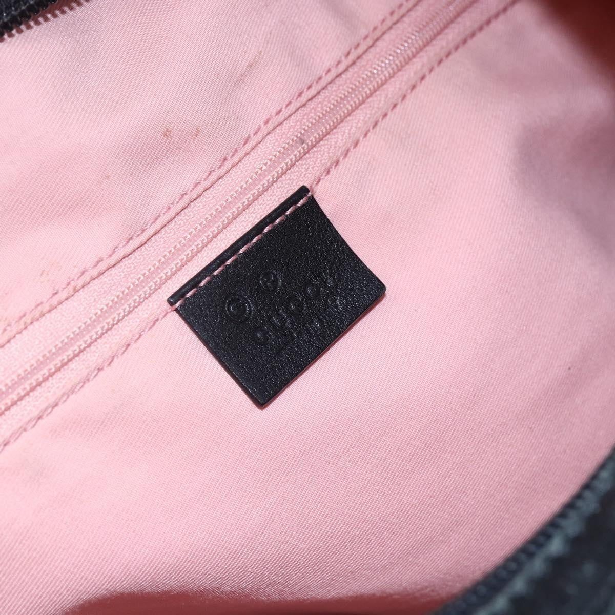 Gucci Hobo Shoulder Bag Canvas with Guccissima Leather, BLACK, CANVAS, Shoulder bag