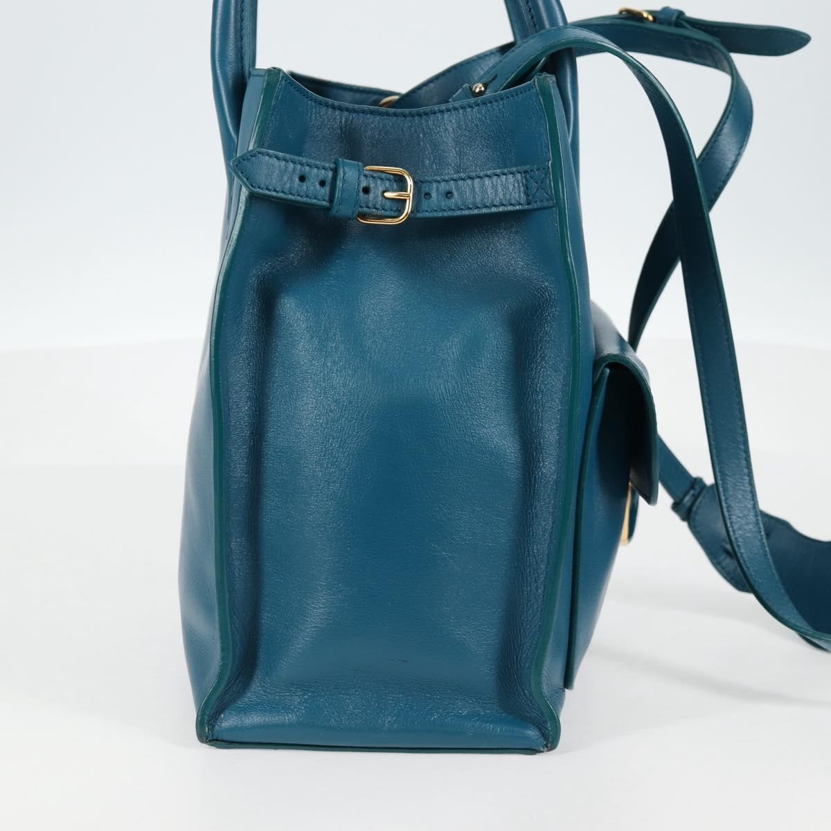 Balenciaga Padlock All Afternoon Tote Leather, BLUE, LEATHER, Handbag