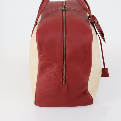 Hermes Victoria Travel Bag Toile, BEIGE, CANVAS, Travel bag