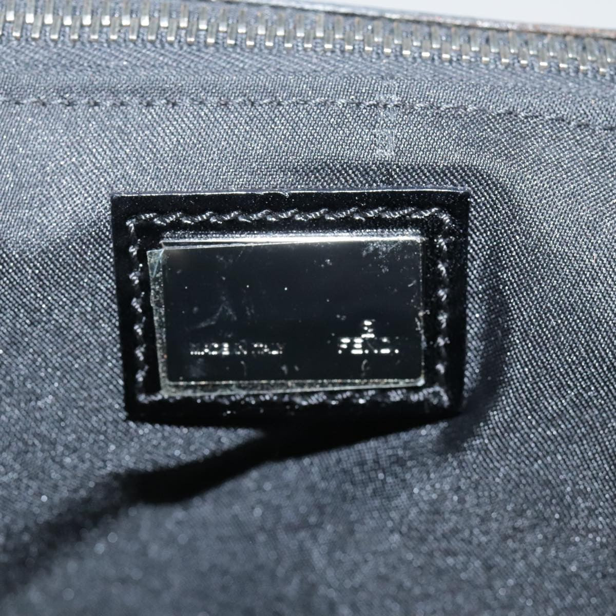 Fendi Convertible Pushlock Flap Satchel Zucca Canvas and Leather, BLACK, CANVAS, Briefcase