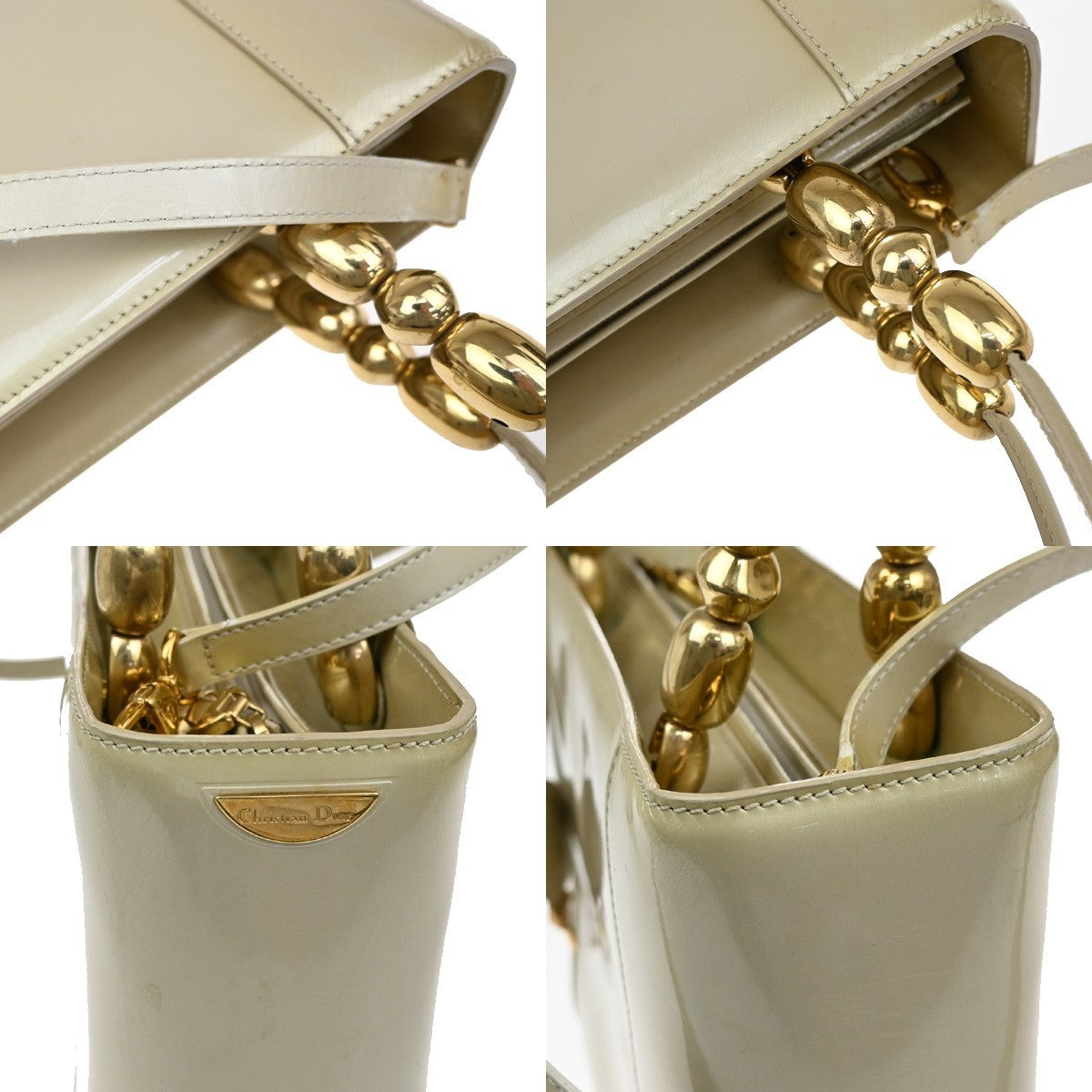 Christian Dior Malice handbag Patent leather, BEIGE, PATENT_LEATHER, Handbag