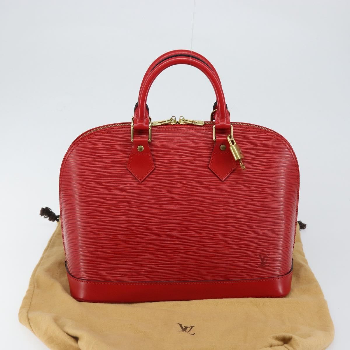Louis Vuitton Alma Handbag Epi Leather, RED, LEATHER, Handbag