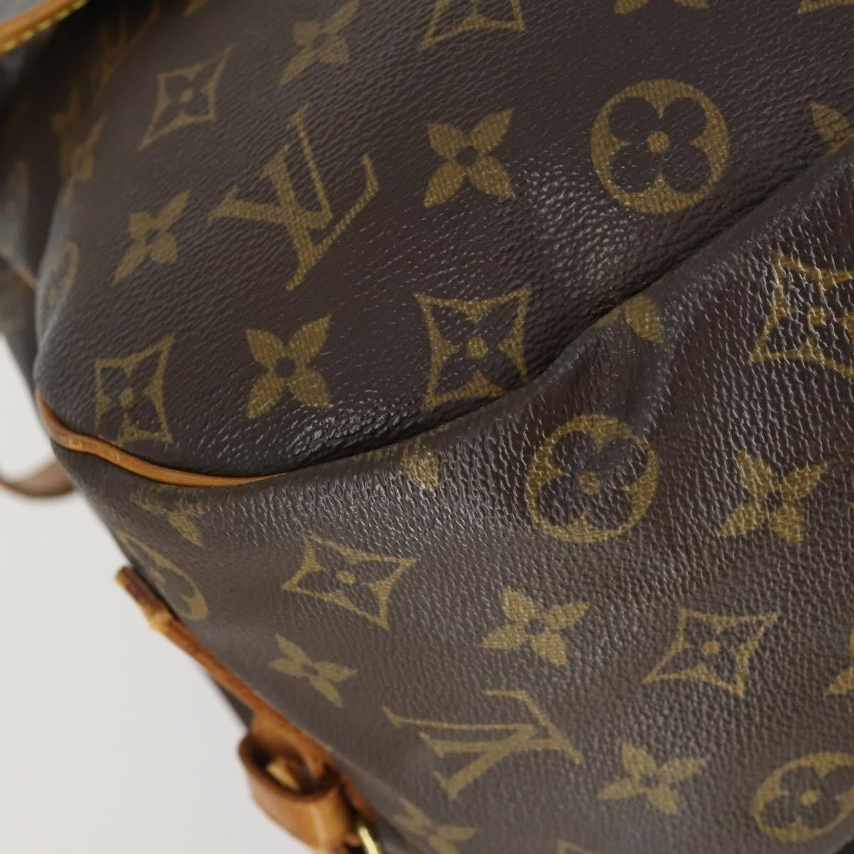 Louis Vuitton Saumur Handbag Monogram Canvas, BROWN, CANVAS, Shoulder bag