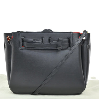 Loewe Lazo Bag Leather, BLACK, LEATHER, Handbag
