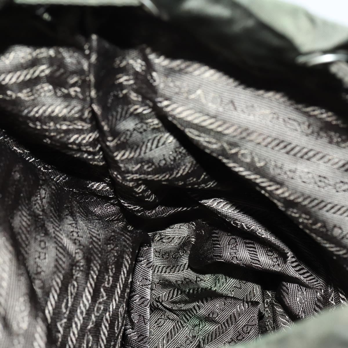 Prada Corsaire Backpack Embroidered Quilted Denim, KHAKI, NYLON, Backpack