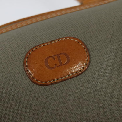 Christian Dior Vintage CD Handbag Canvas, GRAY, CANVAS, Handbag