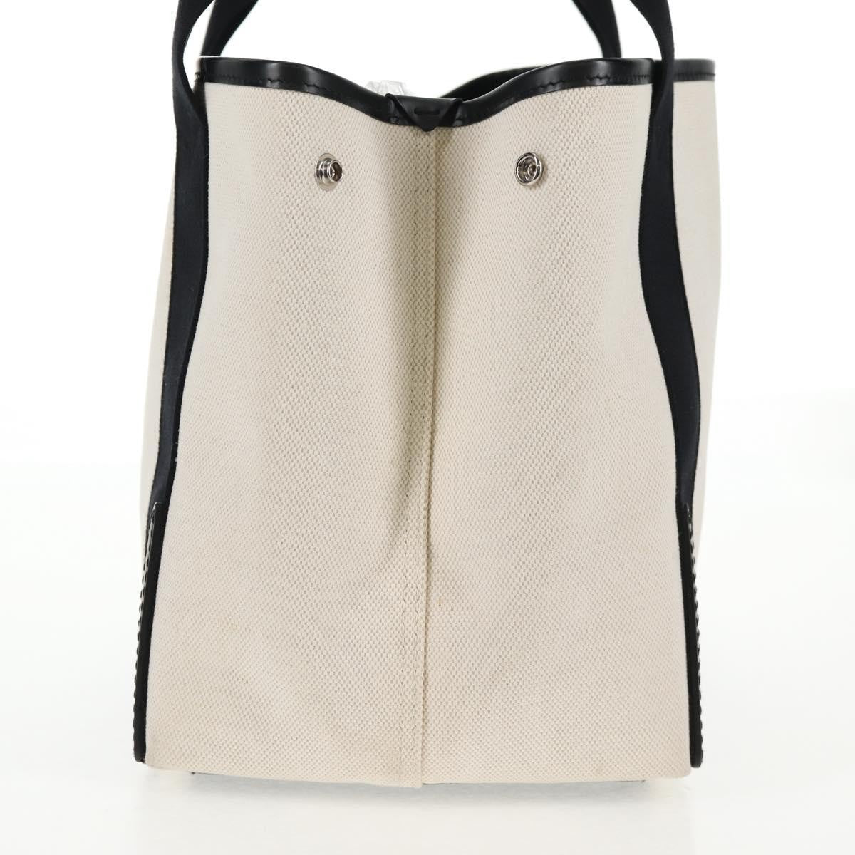 Balenciaga Navy Cabas Canvas with Leather, WHITE, CANVAS, Tote bag