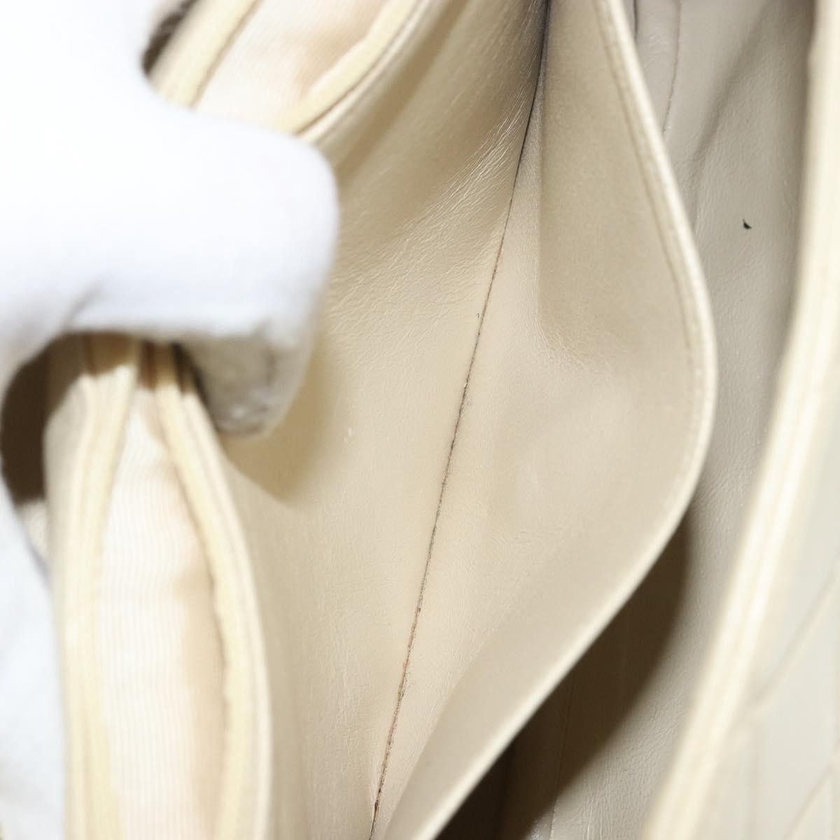 Chanel Vintage Envelope Flap Bag Quilted Lambskin, BEIGE, LEATHER, Shoulder bag