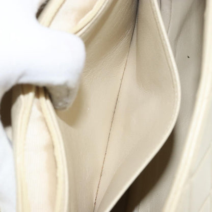 Chanel Vintage Envelope Flap Bag Quilted Lambskin, BEIGE, LEATHER, Shoulder bag
