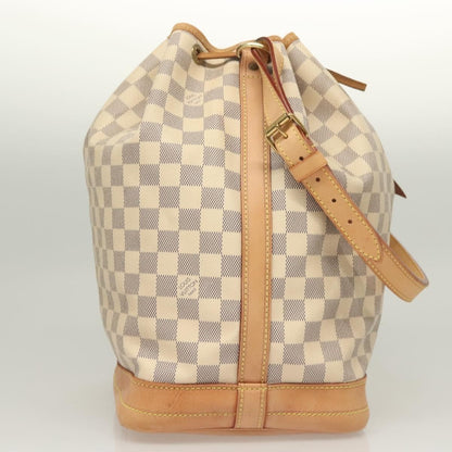 Louis Vuitton Noe Handbag Damier, WHITE, CANVAS, Shoulder bag