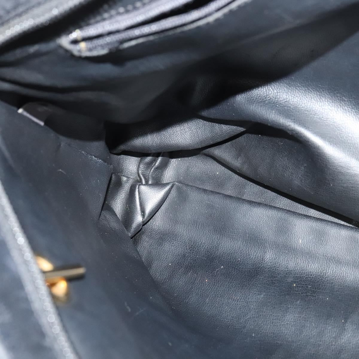 Bally Vintage Chain Shoulder Bag Quilted Leather, BLACK, LEATHER, Shoulder bag