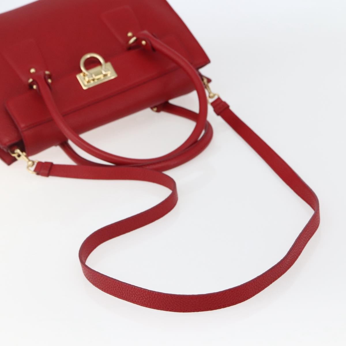 Salvatore Ferragamo Lotty Satchel Leather, RED, LEATHER, Handbag