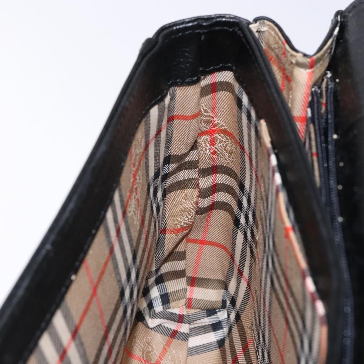 Burberry Flap Shoulder Bag Leather, BLACK, LEATHER, Shoulder bag