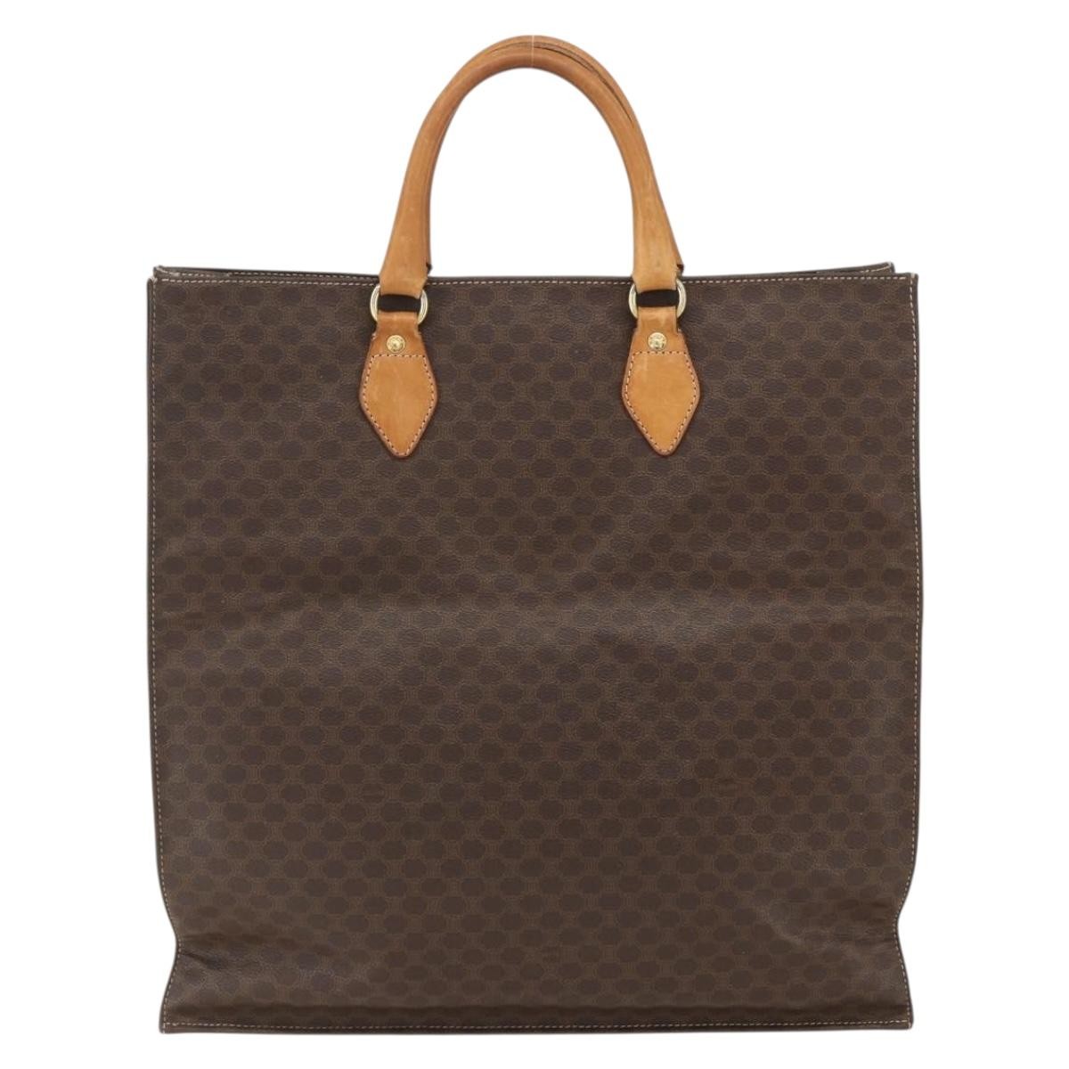 Celine Vintage Macadam Tote bag Canvas, BROWN, CANVAS, Tote bag